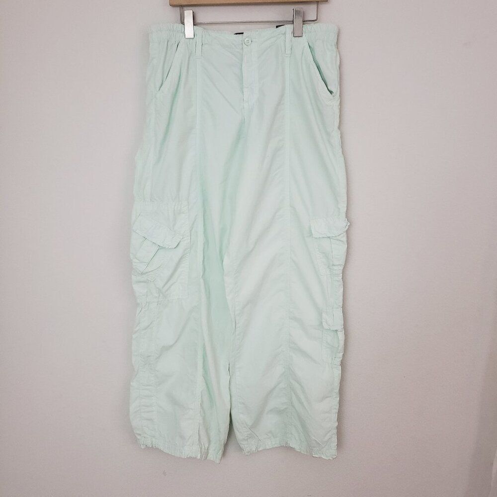 Urban Outfitters BDG Cargo Pants XL Green Y2K Low Rise Utility Baggy Boho